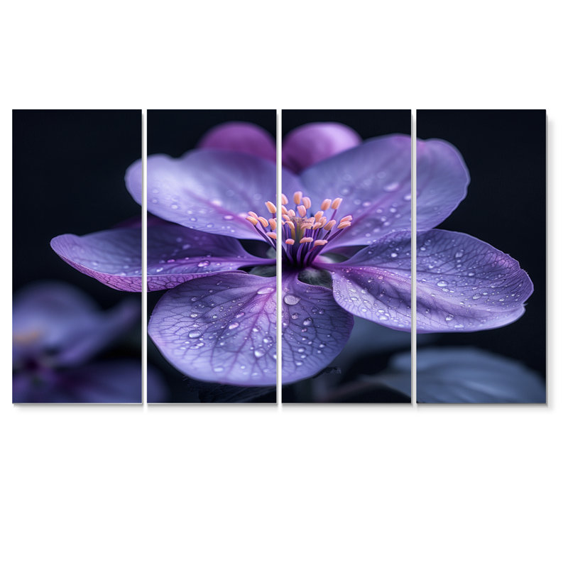 Mauve noir Moody Majesty Apple Blossom - ensemble de salon art floral, H 28 po x l 48 po