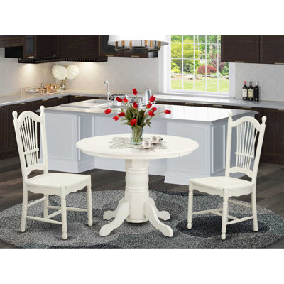 Buttermilk and Cherry Solid Wood Top - Dining Room Set - Seats