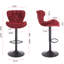 Ensemble de deux tabourets de bar de haute qualité avec repose-pieds en poudre, base pivotante et levage mécanique réglable en hauteur pour une utilisation polyvalente