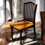 2 chaises d'appoint, chêne noir et antique, bois massif +, 2 chaises, style champêtre élégant