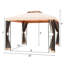 Gazebo de patio en acier de 10 pieds de largeur x 10 pieds de profondeur