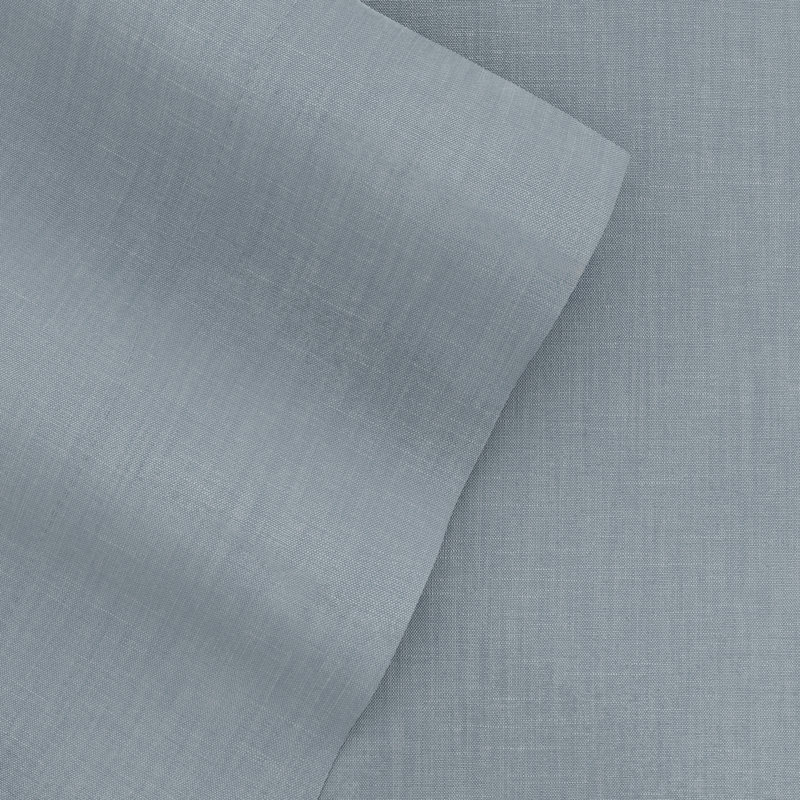 Ensemble de draps en lin luxueux et respirant, Ensemble de draps pour lit très grand californien, Bleu clair