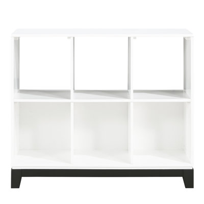 White Rustic 6-shelf Bookcase - Fits Bedroom Decor Space Appearance Enhancement Home Office