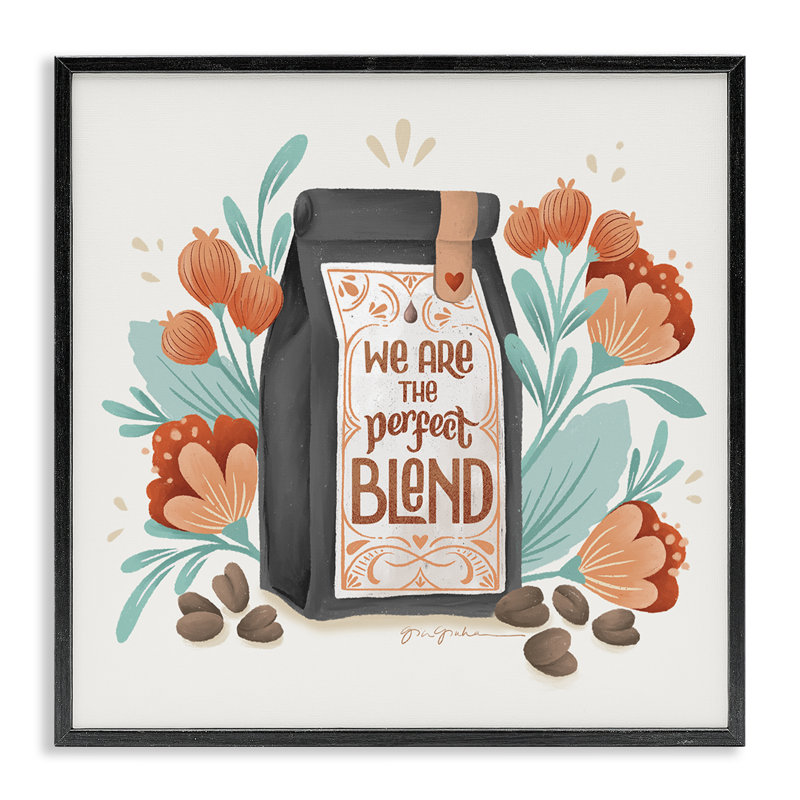 Perfect Blend Coffee Giclee Art by Gia Graham, Giclée encadrée noir minuit, H 12 po x l 12 po