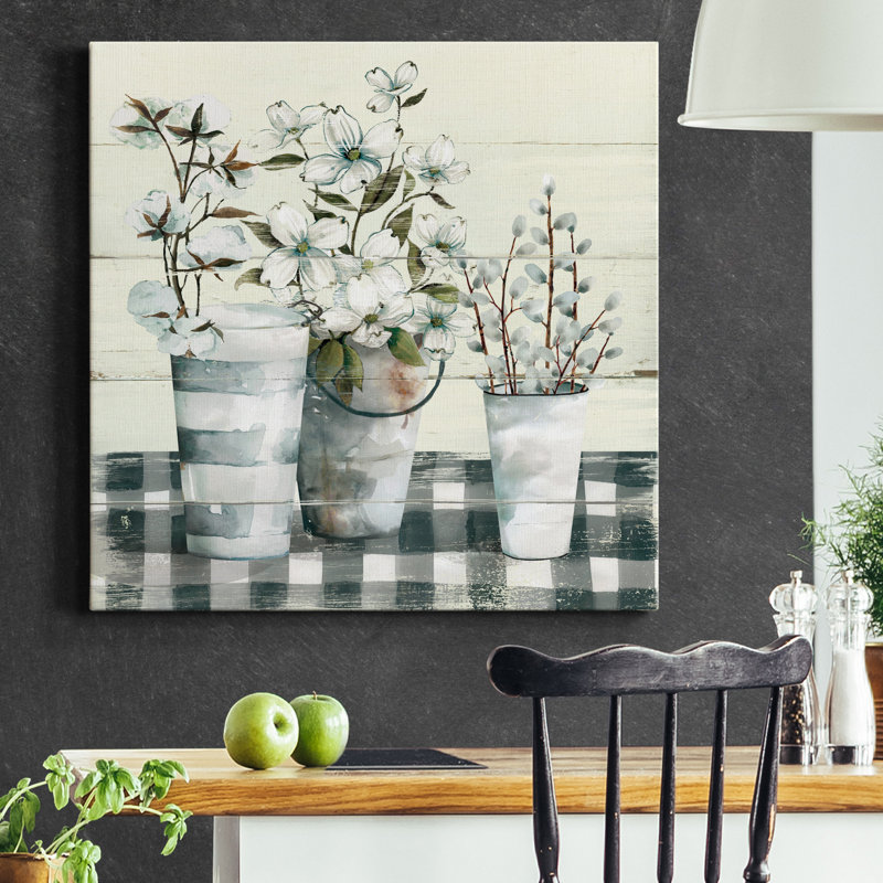 " Spring Gingham I ", 32" H x 32" W x 1" D