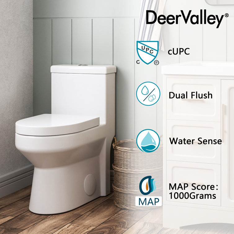 DeerValley DV-1F0069 Liberty 1.59 GPF Elongated Wall Mounted Wall Hung Toilets (Seat Included)