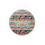 Tapis tissé à rayures multicolores lavable à motif floral-1807146646