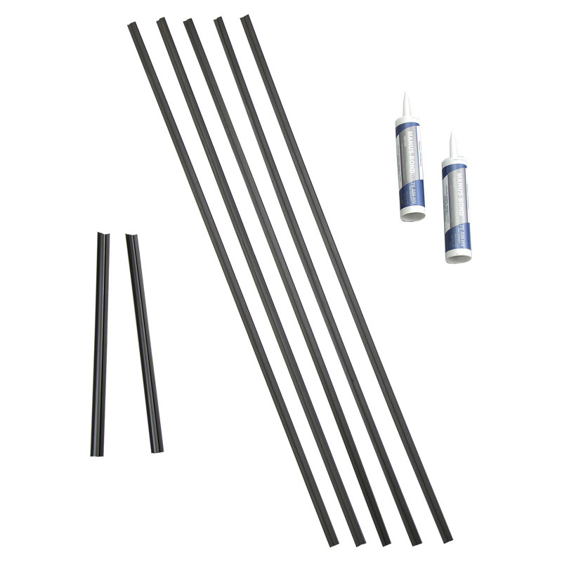 Brushed Onyx Peel & Stick Backsplash Accessory Kit