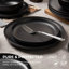 Service de table 12 pièces en grès, service pour 4 avec assiettes et bols, vaisselle empilable allant au lave-vaisselle et au micro-ondes, ustensiles de cuisine glaçure mat non toxique-302371589