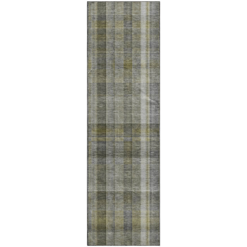 Premium Machine Washable Cerrito AMF534 Gray Rug, Runner 2'3" x 7'6"