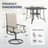 4-Person Outdoor Dining Set with Swivel Chairs, Patio Table and Chairs Set with Umbrella Hole, Steel Frame Outdoor Patio Dining Set-1743577308-1743577310-1743577304