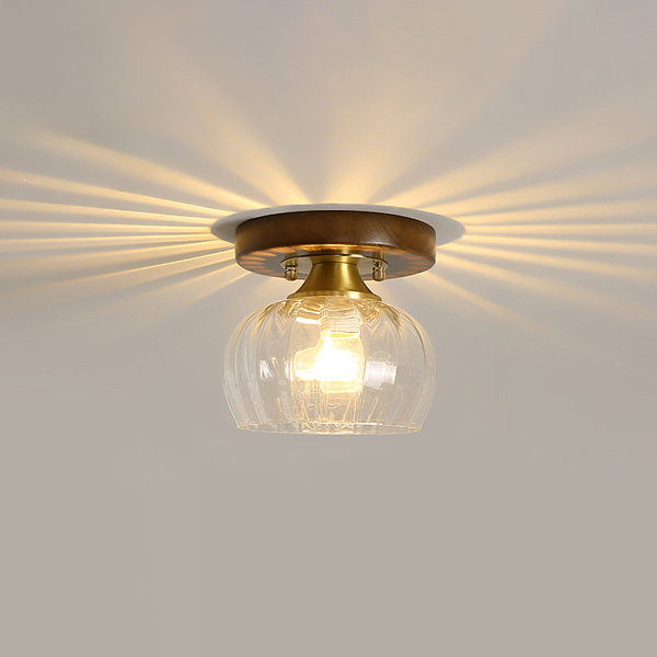 House of Hampton Clear Ribber Glass Ceiling Lamp - Wayfair Canada