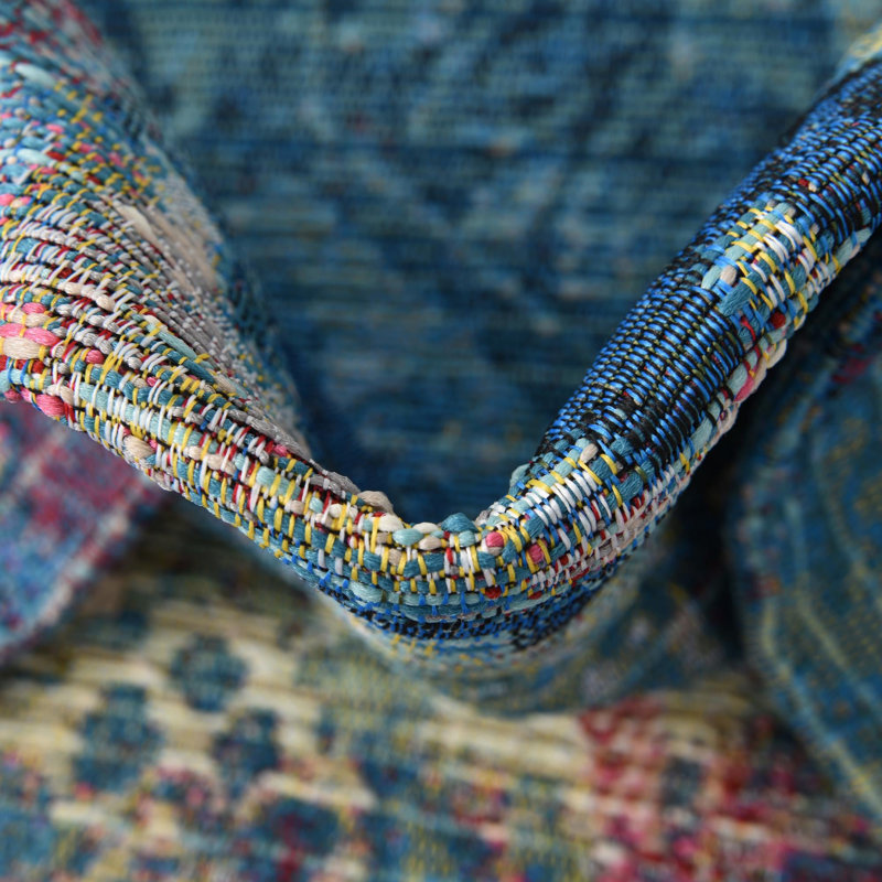 Tapis d'extérieur moderne Multi_Unique Loom, Carré 5 pi 3 po