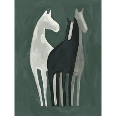 Tashyana Horse Shapes I 1 Piece Wrapped Canvas Wall Art