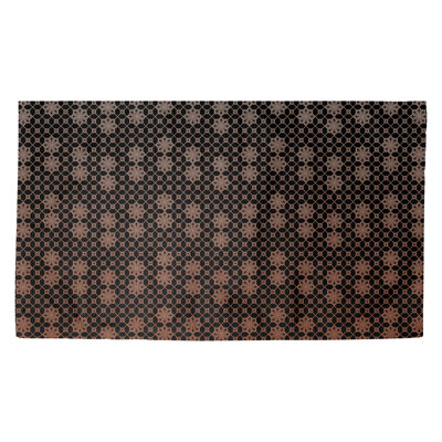 Tapis en treillis orange/noir Avicia