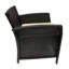 Paire de chaises d'extérieur St - 2 en fer et PE brun + brun clair avec tissu imperméable