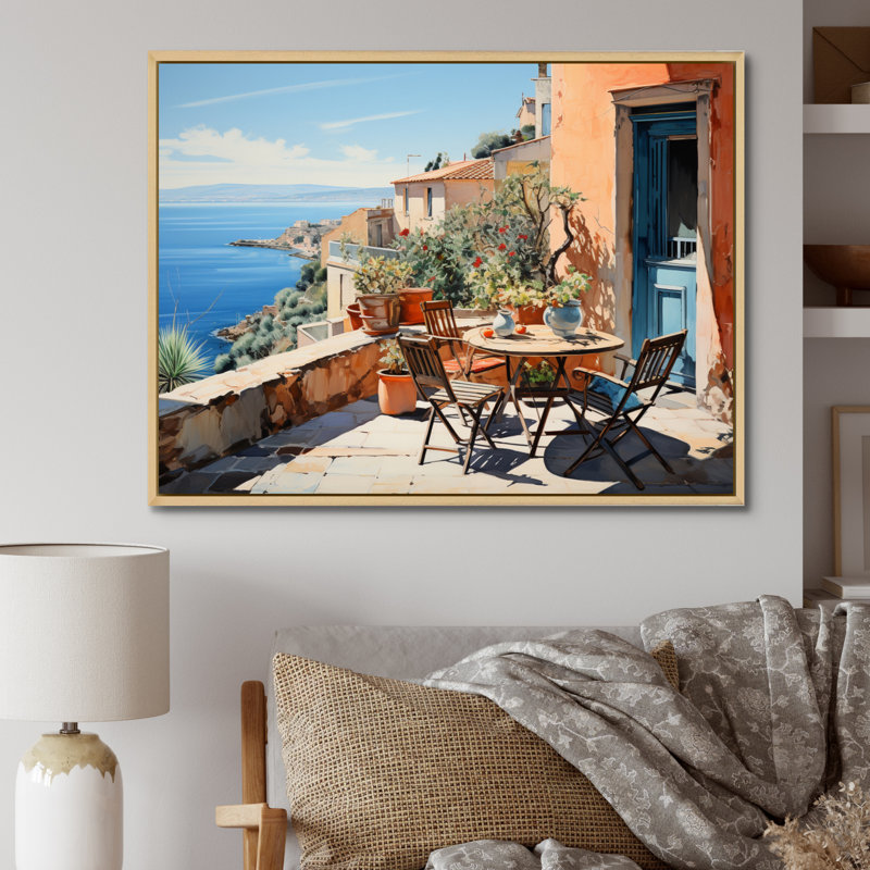 Impression sur toile La Dolce, côte italienne IV - Italie, H 12 po x l 20 po x P 1 po, Cadre naturel flottant