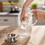 Carafe en verre rétro avec couvercle, carafe d'eau borosilicatée résistante à la chaleur, carafe d'eau 68 oz / 2 litres avec poignée et bec pour réfrigérateur, carafe pour café chaud / froid, thé, paquet de 1 boisson