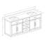 Meuble-lavabo avec lavabo double et dosseret Ronald-792243802