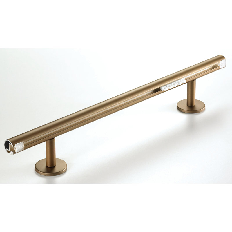 Tringle à rideaux simple 1,13 po Gabler, H 1,5 po x l 60 po x P 1,5 po, Champagne