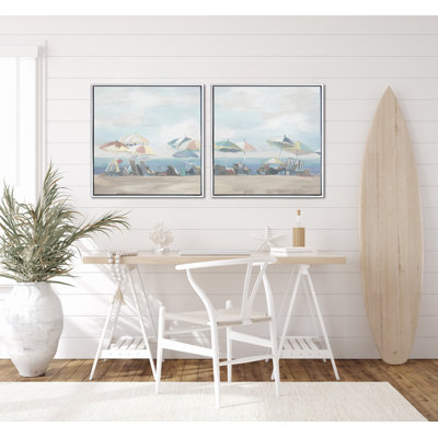 "Coastal Pastels I", art mural sur toile