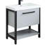 Ensemble de meuble-lavabo de salle de bain simple 30 po ergonomique imperméable Herakleitos-1580081799