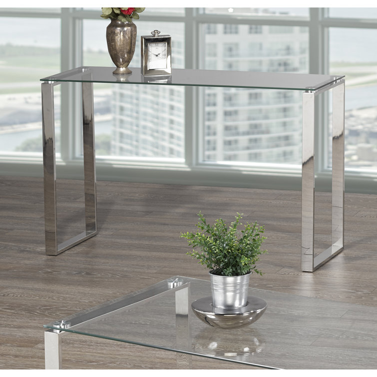 Vester 47'' Glass Top Console Table