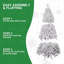 Arbre de Noël articulé blanc en PVC 8 pi avec fil mémoire, 1430 branches, arbre de Noël facile à assembler-1557157710-1557157711