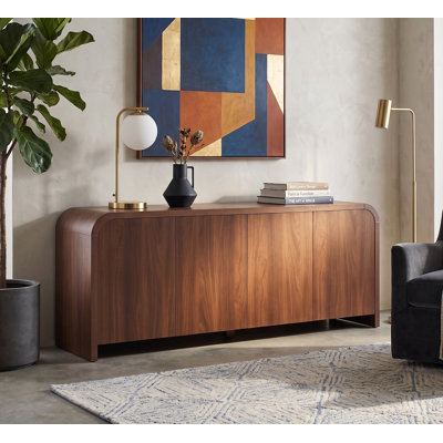 65" Modern Curved Console Cabinet for TVs up to 70"