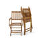Nayoun 4 Seater Wooden Rectangular Garden Armchair Dining Set - 120cm-2145704608-2145704622