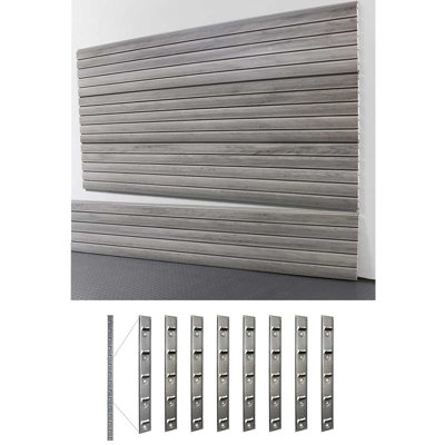 60" H X 96" W Heavy Duty Slatwall Case W/ Install Strips