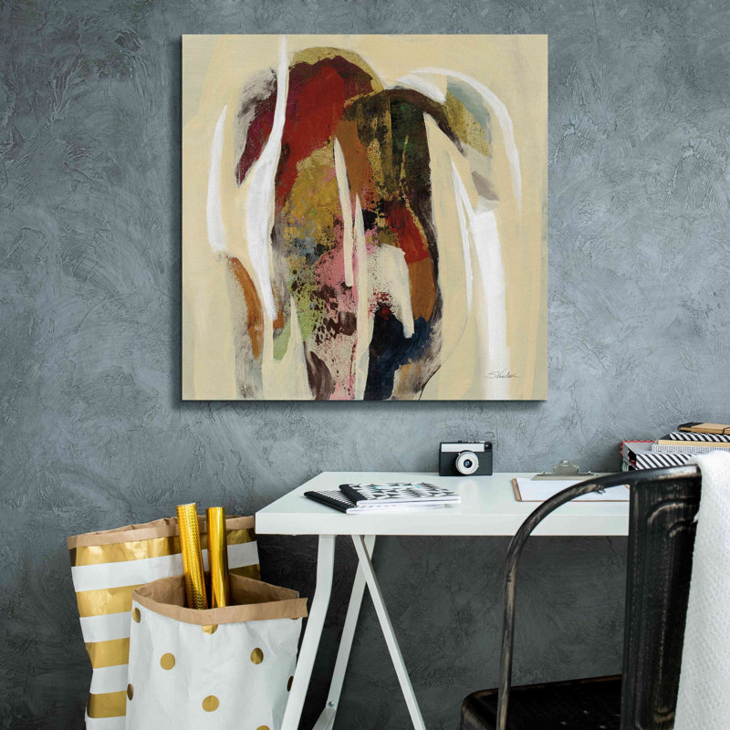 «Terracotta Tile II» par Silvia Vassileva, art mural sur toile, H 26 po x l 26 po x P 1,5 po