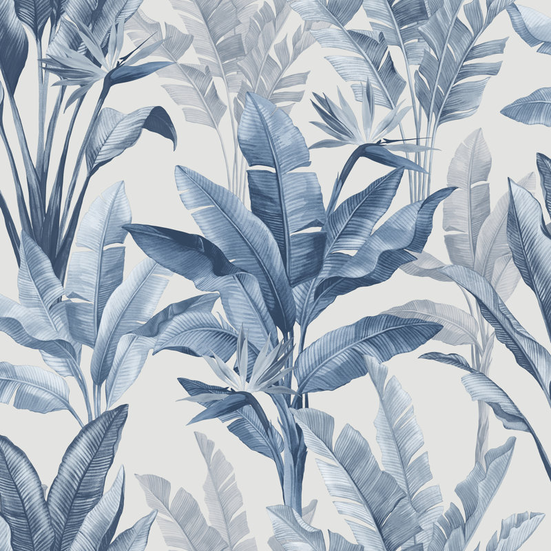 Akari 10.05m x 53cm Matte Wallpaper Roll, Blue