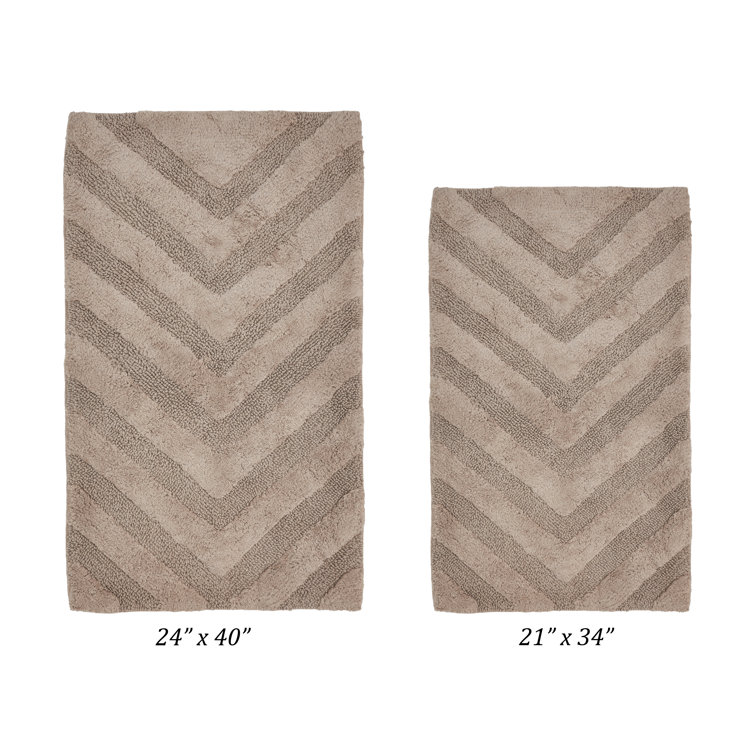 Better Trends 34-in x 21-in Aqua Polyester Bath Rug in the