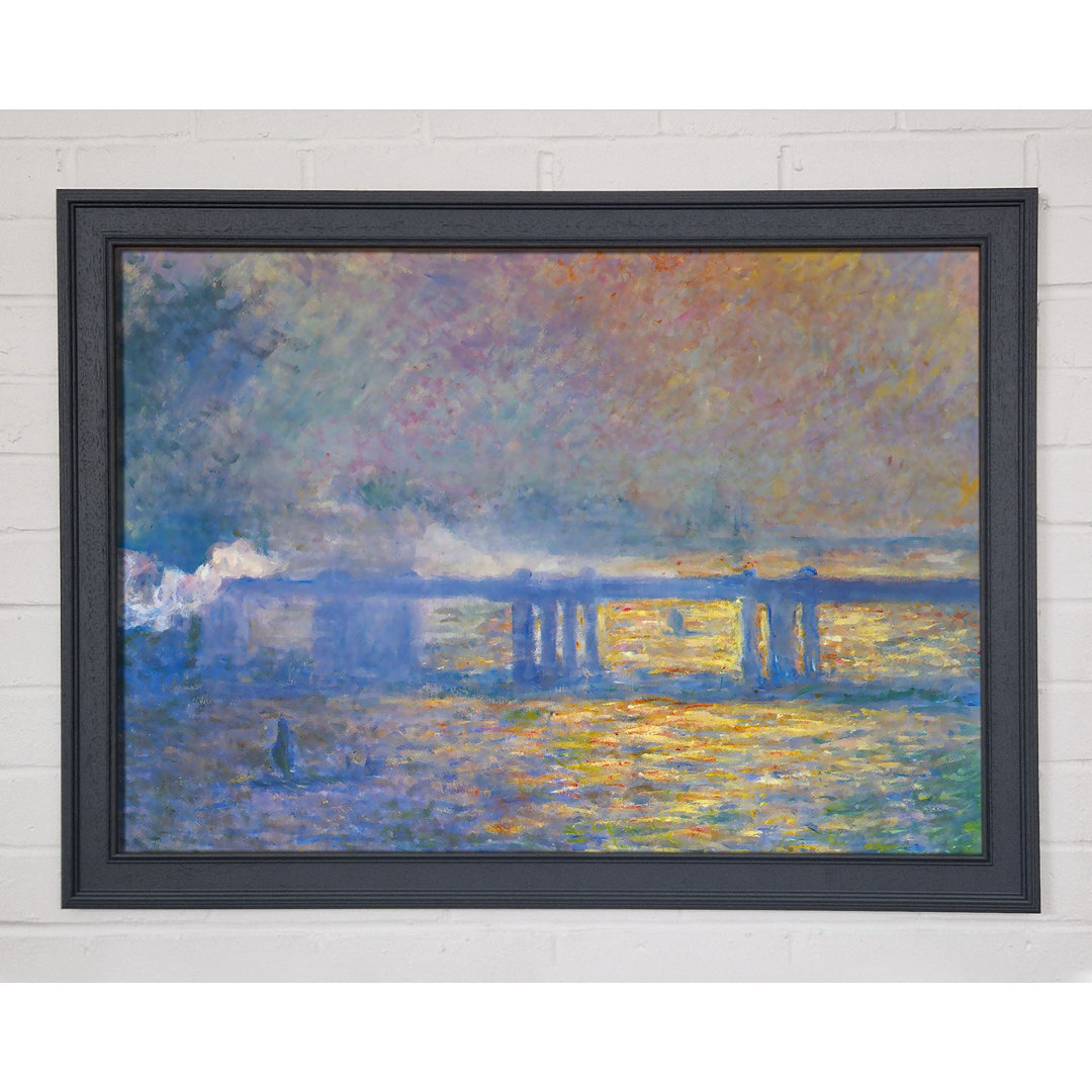 Gerahmtes Leinwandbild Monet Charing Cross Bridge