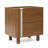 Scandinavian-Style Nightstand, Manufactured Wood End Table with 2 Drawers