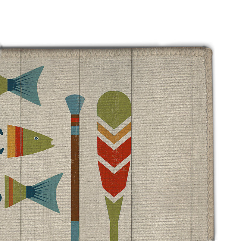 Lake House Rules Chenille Indoor Rug, Rectangle 2' x 3'
