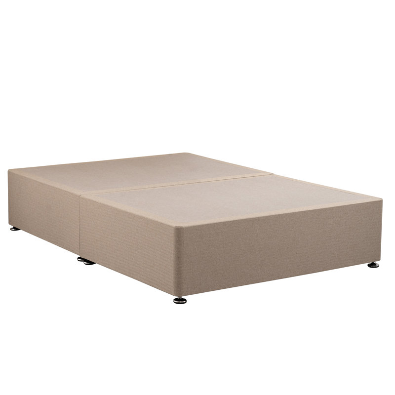 Kaliope Bed, Small Double (4'), Non Storage Divan Base, Tweed Natural