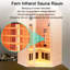 Rosalind Wheeler Delcan 2 - Person Bluetooth Compatible FAR Infrared Sauna with Remote Control in Hemlock