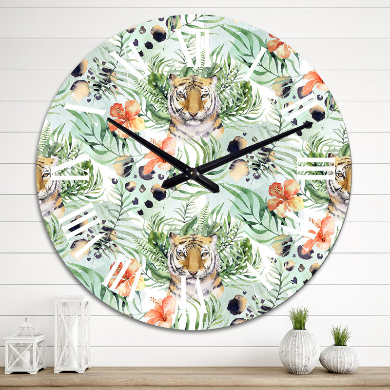 Horloge murale à motif tigre, Moyen