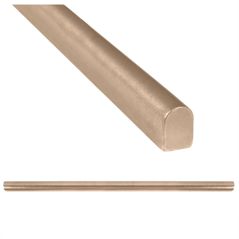 Trendy Metal Nickel 1.5cm. x 30cm. Pencil Bullnose Border Wall Tile Trim ( PACK of 5), Champagne
