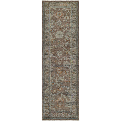 Reign Hand Knotted Wool Area Rug in Brown