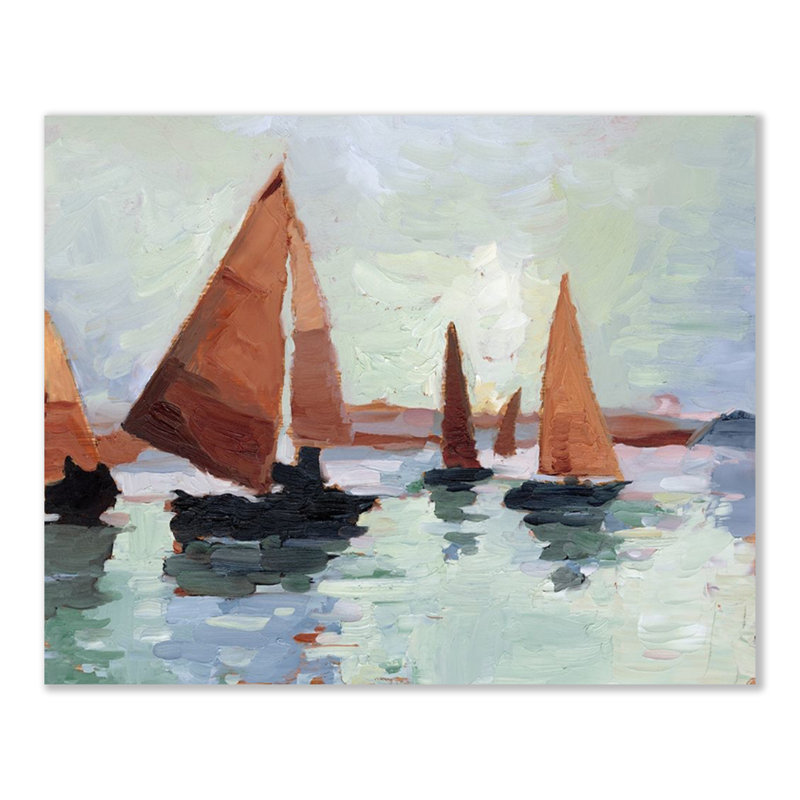«Sunset Harbor I», reproduction d'art sur toile tendue