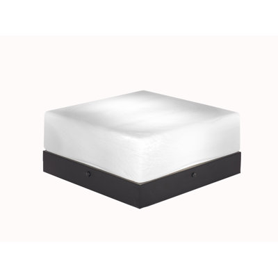 10" Flush Mount, 2-Bulbs, Shown In Matte Black Finish With White Marble Glass