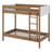 Bunk Bed Frame With Ladder, Safety Guardrails, Upholstered Headboard/Footboard