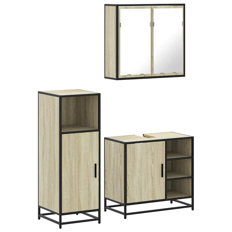 Bathroom Furniture Suite, Light Wood