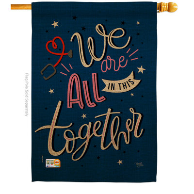 Double Sided 40 in. H x 28 in. W Polyester House Flag