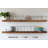 Bronislavas 2 Piece Oak Solid Wood Floating Shelf-268372630