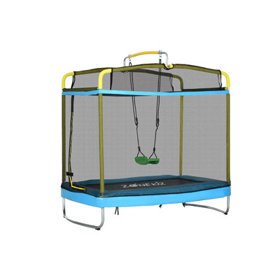 Vandia Round Backyard Trampoline with Safety Enclosure