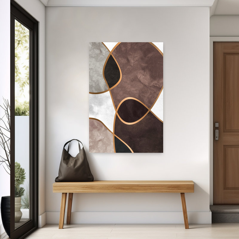 Velvet Shapes 3 Abstract Contemporary Art, 60" H x 40" W